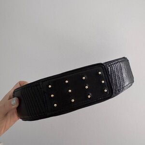 BCBGMaxAzria Black Leather Belt